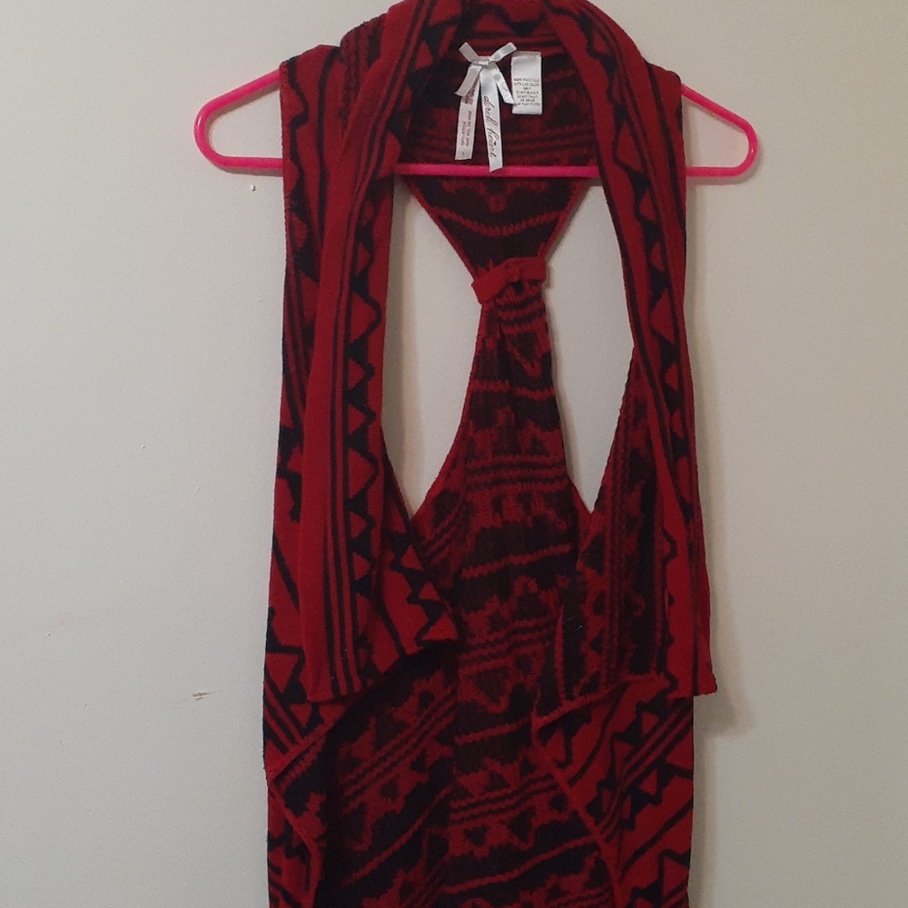 Large red & black cardigan - Picture 2 of 7